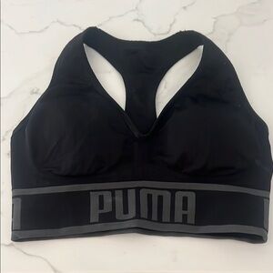 PUMA Black and Gray Sports Bra